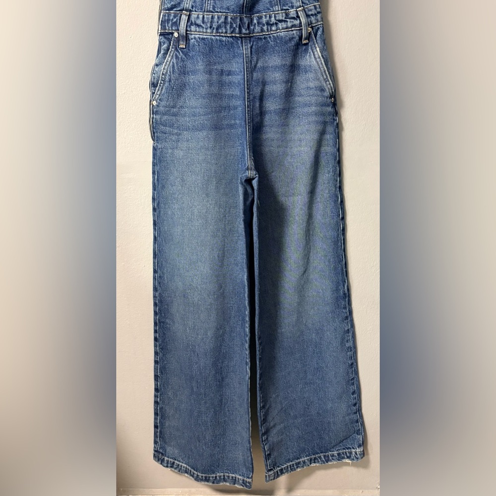 NWT Hudson The Creator Sweetheart Denim Wide Leg Jumpsuit in Stone Blue. Size 25 - Picture 7 of 15